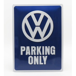 EDICOLA ACCESSORIES 3D METAL PLATE - VOLKSWAGEN PARKING ONLY - BLUE WHITE 1/1