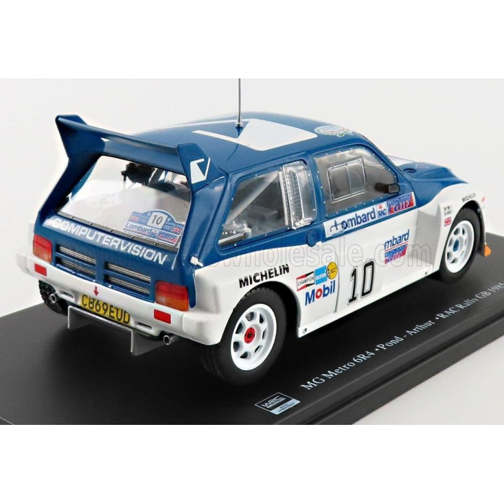 EDICOLA MG METRO 6R4 MOBIL N 10 RALLY RAC GB 1985 T.POND - R.ARTHUR - BLUE WHITE 1/24