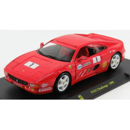 EDICOLA FERRARI F355 CHALLENGE N 1 1995 - CON VETRINA - WITH SHOWCASE - RED 1/24