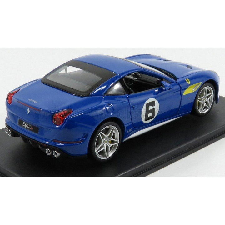 EDICOLA FERRARI CALIFORNIA T N 6 1971 - INSPIRED BY THE 512M - CON VETRINA - WITH SHOWCASE - BLUE 1/24