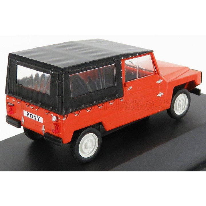 EDICOLA CITROEN NAMCO PONY CABRIOLET CLOSED 1975 - CON VETRINA - WITH SHOWCASE - RED BLACK 1/43