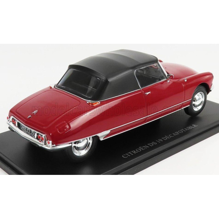 EDICOLA CITROEN DS19 CABRIOLET 1963 - RED BLACK 1/24