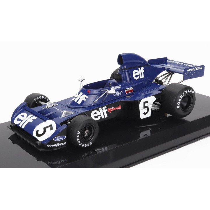 EDICOLA TYRRELL F1  FORD 006 TEAM ELF TYRREL N 5 WORLD CHAMPION SEASON 1973 JACKIE STEWART - BLISTER BOX - BLUE 1/24