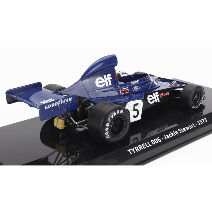 EDICOLA TYRRELL F1  FORD 006 TEAM ELF TYRREL N 5 WORLD CHAMPION SEASON 1973 JACKIE STEWART - BLISTER BOX - BLUE 1/24