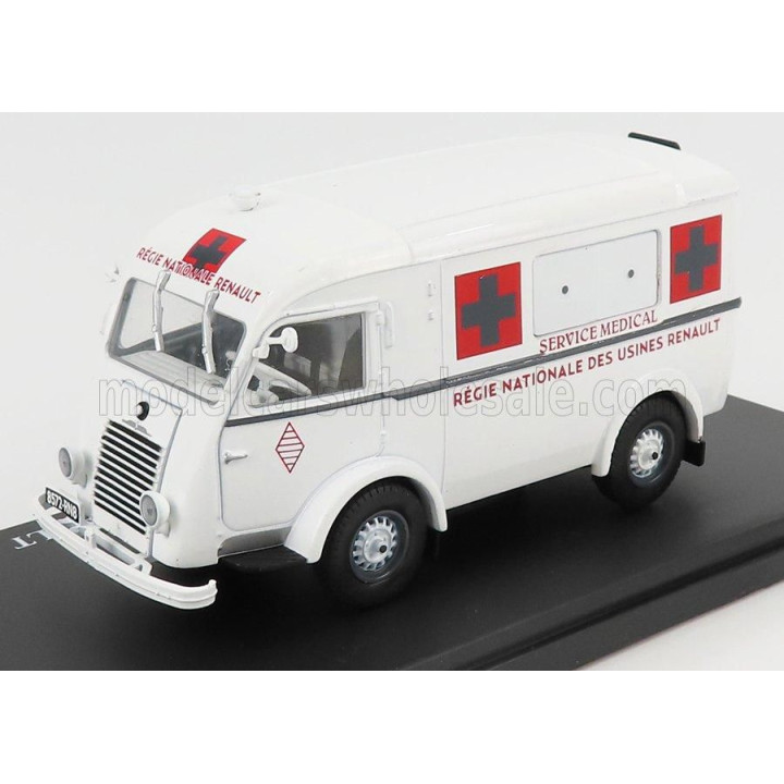 EDICOLA RENAULT 206 E1 VAN AMBULANCE SERVICE MEDICAL REGIE NATIONALE DES USINES RENAULT 1959 - WHITE 1/43