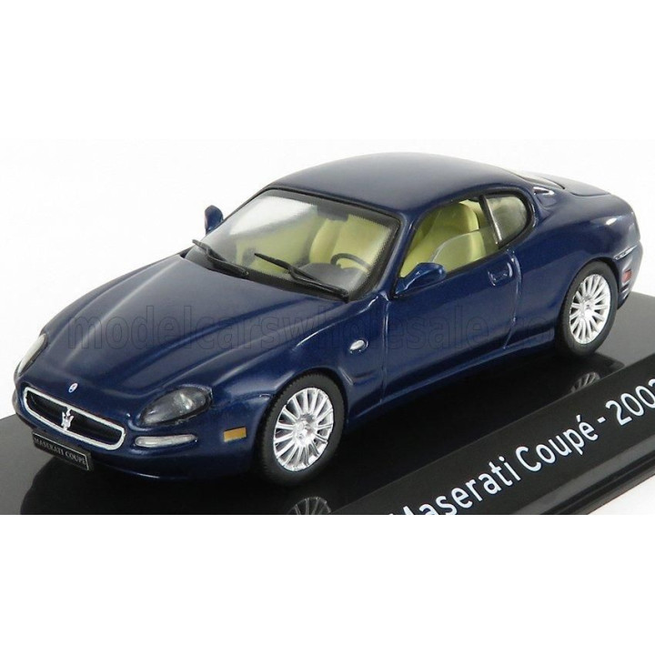 EDICOLA MASERATI COUPE 2002 - CON VETRINA - WITH SHOWCASE - BLUE 1/43