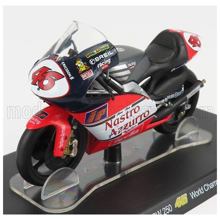 EDICOLA APRILIA RSW 250cc N 46 SEASON 1998 VALENTINO ROSSI - RED WHITE BLACK 1/18