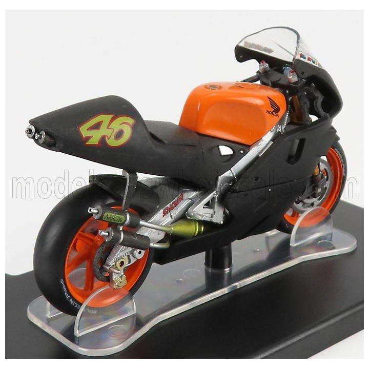 EDICOLA HONDA NSR500 N 46 TEST BIKE JEREZ 1999 VALENTINO ROSSI - BLACK ORANGE 1/18