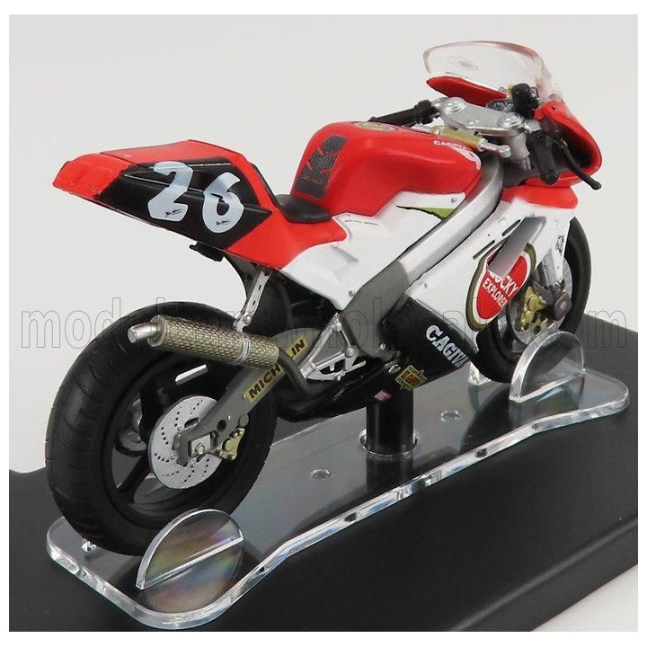 EDICOLA CAGIVA MITO EV N 26 CAMPIONATO SPORT PRODUCTION 1994 VALENTINO ROSSI - RED WHITE BLACK 1/18