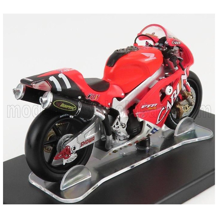 EDICOLA HONDA VTR1000 TEAM CABIN  HONDA N 11 WINNER 8h SUZUKA 2001 VALENTINO ROSSI - RED WHITE 1/18