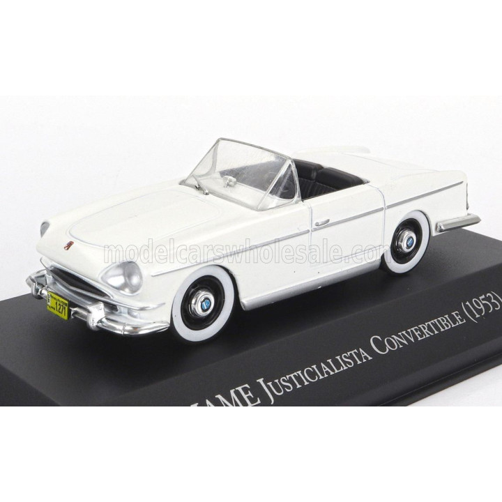 EDICOLA IAME JIUSTICIALISTA CABRIOLET OPEN 1953 - WHITE 1/43