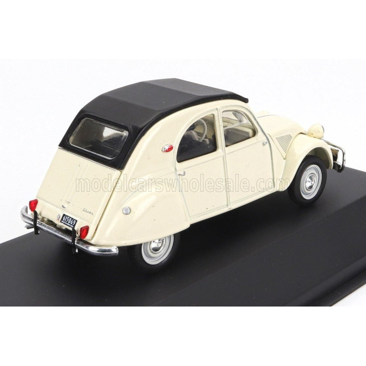 EDICOLA CITROEN 2CV CLOSED ROOF 1960 - WHITE BLACK 1/43