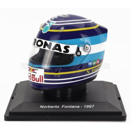 EDICOLA HELMET F1  CASCO - C16 FERRARI N 17 SEASON 1997 NORBERTO FONTANA - BLUE WHITE BLACK 1/5