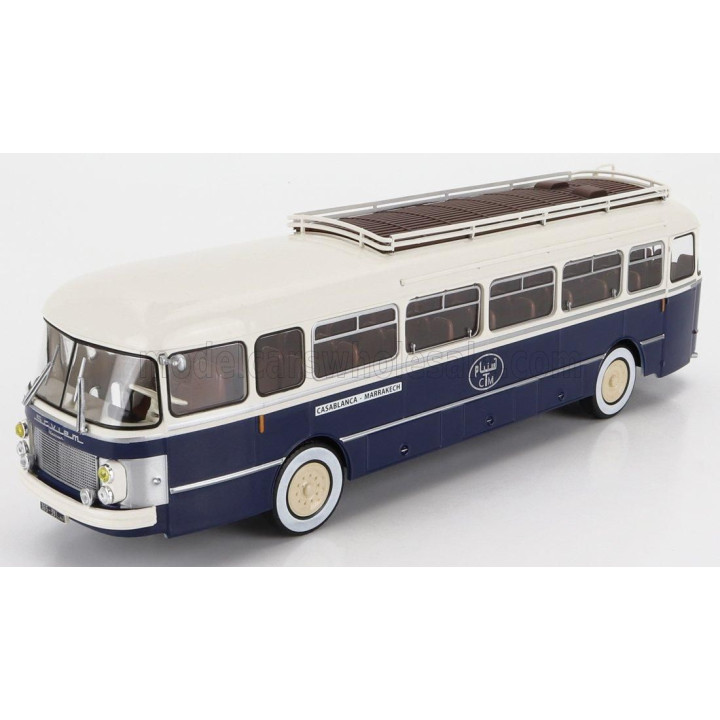 EDICOLA SAVIEM CHAUSSON SC1 AUTOBUS CASABLANCA - MARRAKECH 1960 - BLUE CREAM 1/43