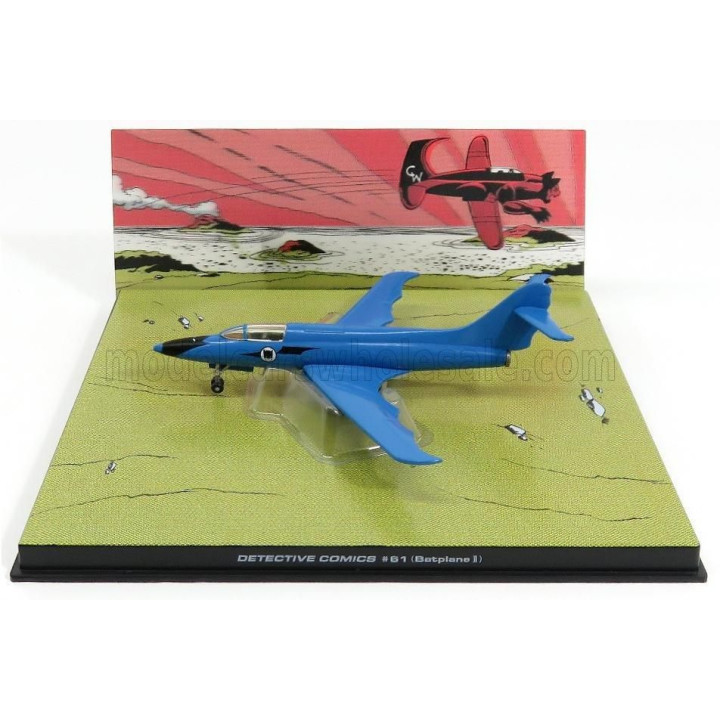 EDICOLA BATMAN BATPLANE II - AIRPLANE DETECTIVE COMICS 61 - LIGHT BLUE 1/43