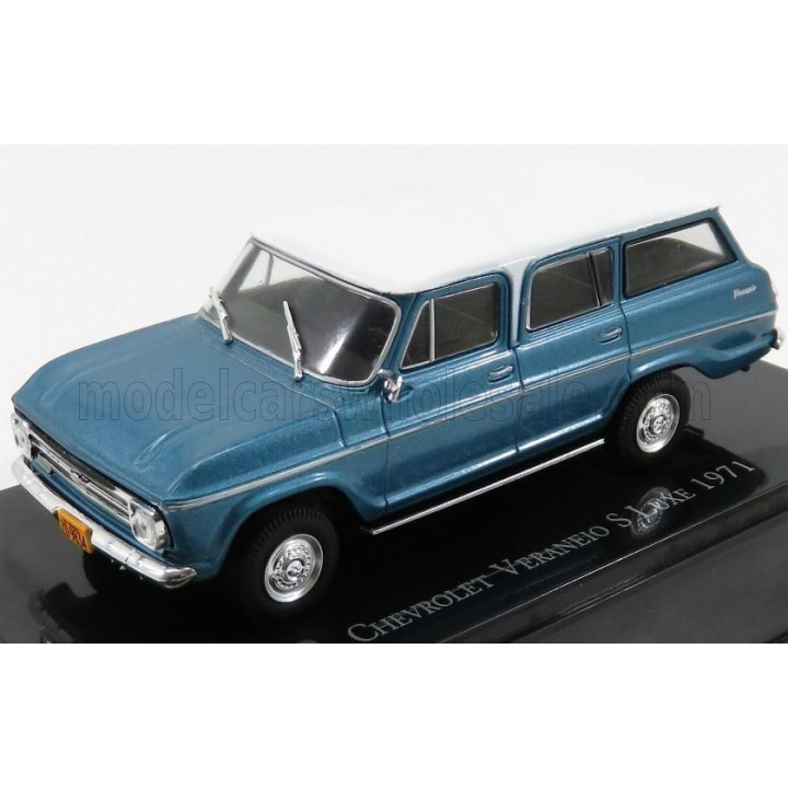 EDICOLA CHEVROLET VERANEIO S LUXE 1971 - BLUE MET WHITE 1/43