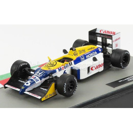 EDICOLA WILLIAMS F1  HONDA FW11B N 6 NELSON PIQUET SEASON 1987 WORLD CHAMPION - WHITE BLUE YELLOW 1/43