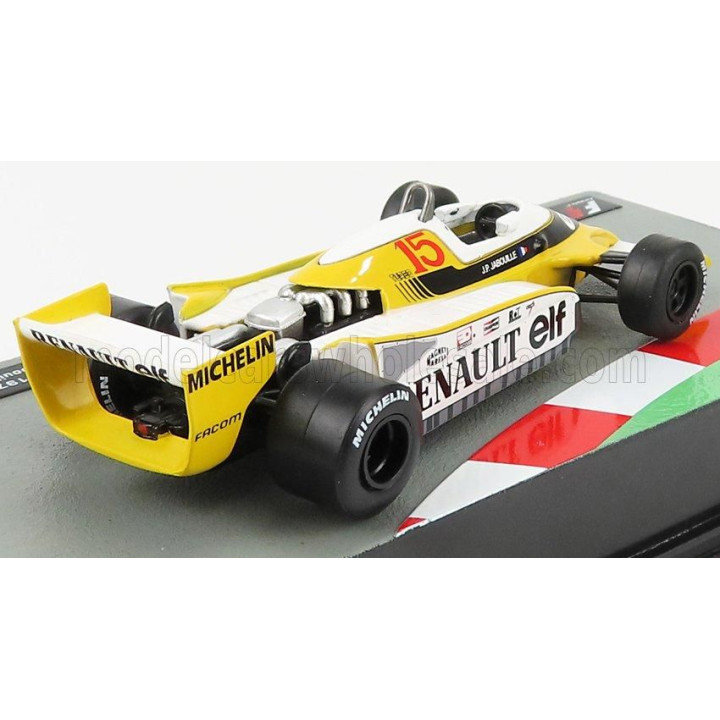 EDICOLA RENAULT F1 RS10 N 15 SEASON 1979 JEAN PIERRE JABOUILLE - YELLOW WHITE 1/43
