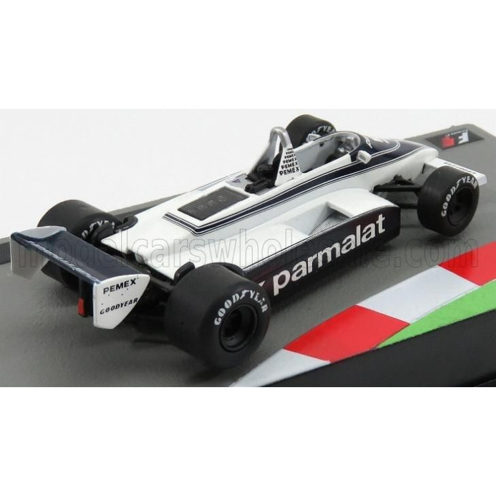 EDICOLA BRABHAM F1  BT49C FORD N 5 NELSON PIQUET SEASON 1981 WORLD CHAMPION - WHITE BLUE 1/43