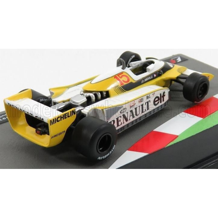 EDICOLA RENAULT F1  RS10 N 15 SEASON 1979 JEAN PIERRE JABOUILLE - YELLOW WHITE 1/43