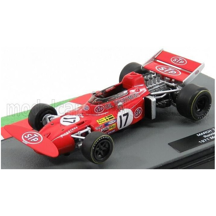 EDICOLA MARCH F1  711 TEAM STP N 17 MONACO GP 1971 RONNIE PETERSON - RED 1/43
