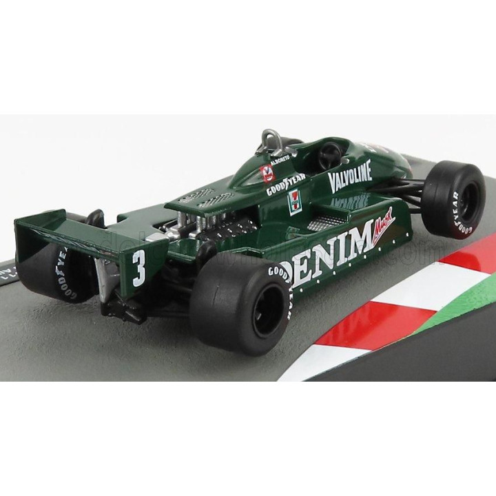 EDICOLA TYRRELL F1  011 DENIM N 3 SEASON 1982 MICHELE ALBORETO - GREEN 1/43