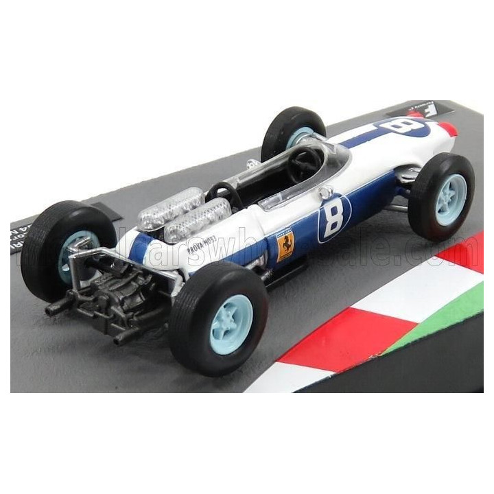 EDICOLA FERRARI F1  512 TEAM N.A.R.T. N 8 MEXICO GP 1964 LORENZO BANDINI - WHITE BLUE 1/43