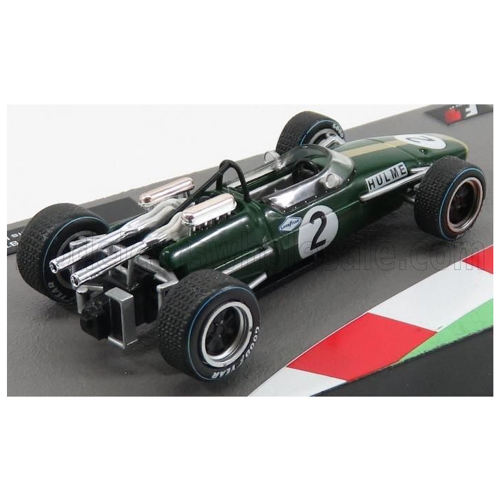 EDICOLA BRABHAM F1  REPCO BT24 N 2 WORLD CHAMPION SEASON 1967 DENIS HULME - GREEN GOLD 1/43