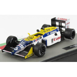 EDICOLA WILLIAMS F1  HONDA FW11B N 6 WORLD CHAMPION SEASON 1987 NELSON PIQUET - WHITE BLUE YELLOW 1/43
