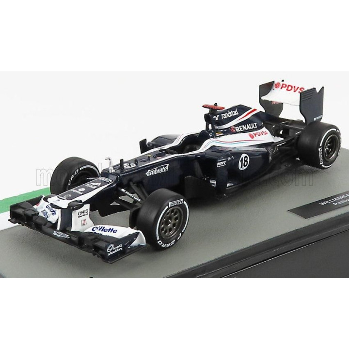 EDICOLA WILLIAMS F1  FW34 COSWORTH N 18 SEASON 2012 PASTOR MALDONADO - BLUE WHITE 1/43