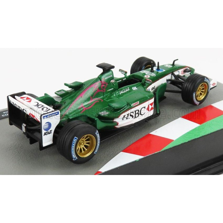 EDICOLA JAGUAR F1  R4 N 15 SEASON 2003 ANTONIO PIZZONIA - GREEN MET WHITE 1/43