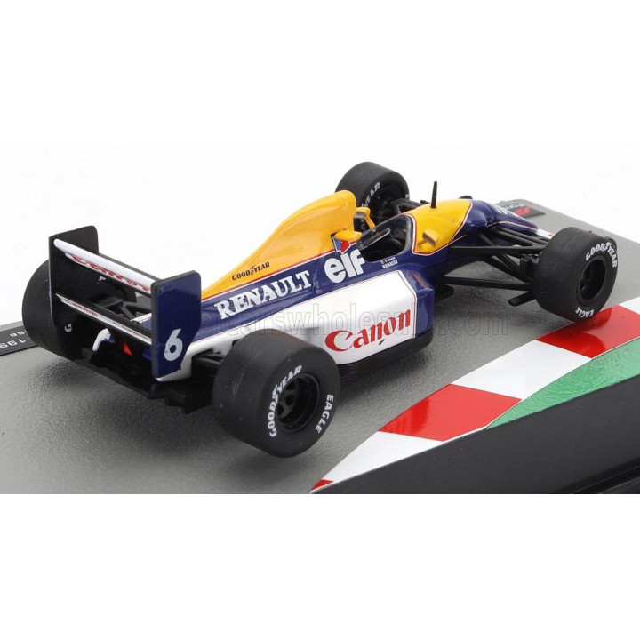 EDICOLA WILLIAMS F1  FW14B RENAULT N 6 SEASON 1992 RICCARDO PATRESE - BLUE YELLOW WHITE 1/43