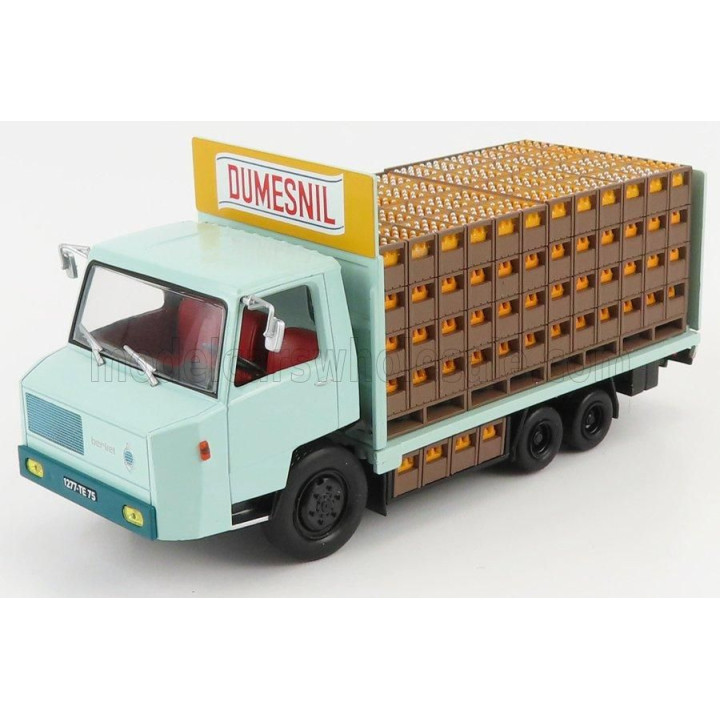 EDICOLA BERLIET TEKEL TRUCK TRANSPORTS DUMESNIL 3-ASSI 1966 - LIGHT BLUE 1/43