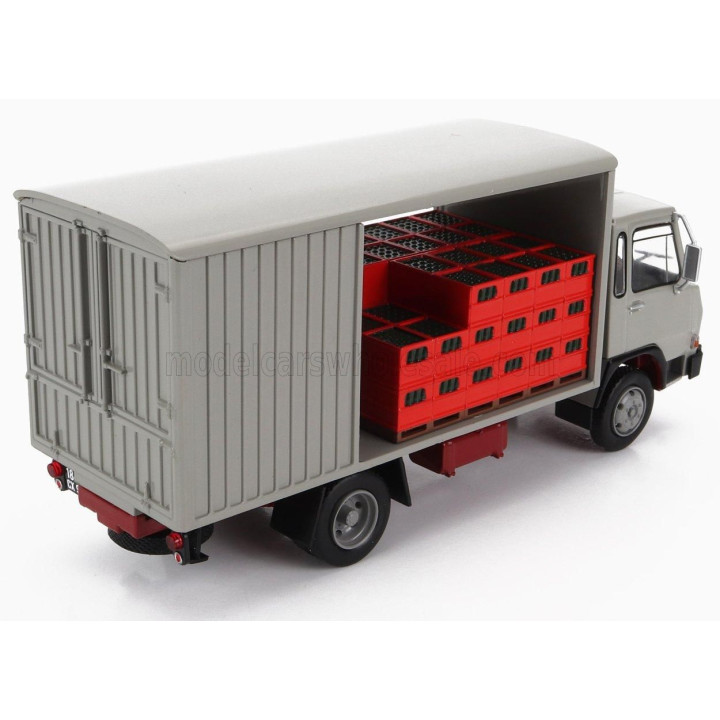 EDICOLA BERLIET 560K TRUCK TRASPORTO CASSE ACQUA 2-ASSI 1974 - GREY 1/43