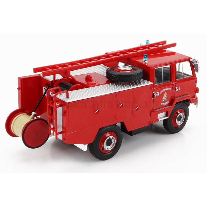 EDICOLA BERLIET FF 4x4 TANKER TRUCK 1971 - FIRE ENGINE - VIGILI DEL FUOCO - FEUERWEHR - RED WHITE SILVER 1/43
