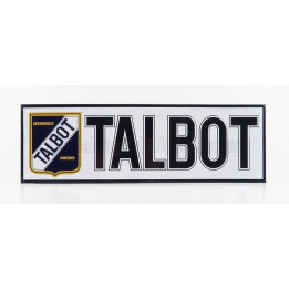 EDICOLA ACCESSORIES 3D METAL PLATE - TALBOT - WHITE BLACK 1/1