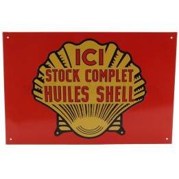 EDICOLA ACCESSORIES METAL PLATE - ICI STOCK COMPLET HUILES SHELL - VARIOUS 1/1