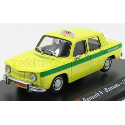 EDICOLA RENAULT 8 TAXI BAMAKO 1970 - YELLOW GREEN 1/43