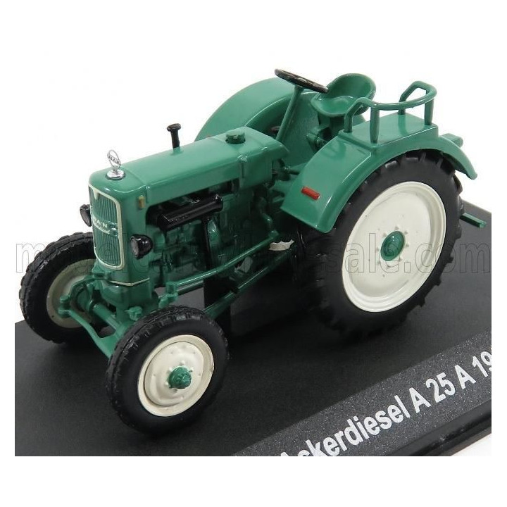 EDICOLA MAN ACKERDIESEL A25A TRACTOR 1956 - CON VETRINA - WITH SHOWCASE - GREEN WHITE 1/43