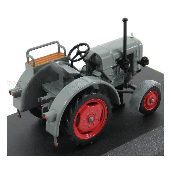 EDICOLA EICHER ED25II TRACTOR 1951 - CON VETRINA - WITH SHOWCASE - GREY RED 1/43