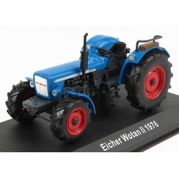EDICOLA EICHER WOTAN II TRACTOR 1976 - CON VETRINA - WITH SHOWCASE - BLUE RED 1/43