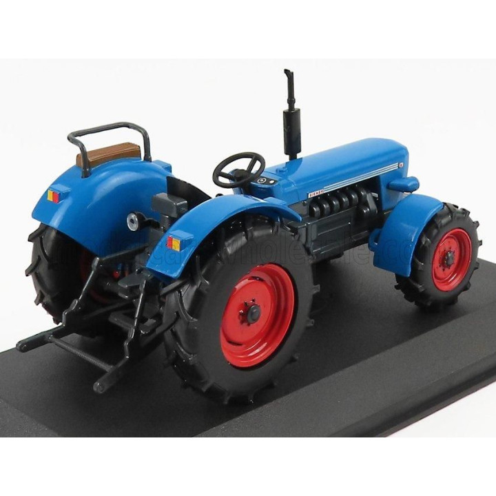 EDICOLA EICHER WOTAN II TRACTOR 1976 - CON VETRINA - WITH SHOWCASE - BLUE RED 1/43
