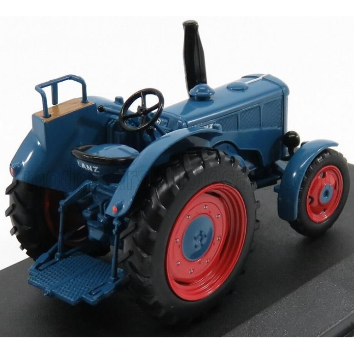 EDICOLA LANZ BULLDOG D4016 TRACTOR 1957 - CON VETRINA - WITH SHOWCASE - BLUE RED 1/43