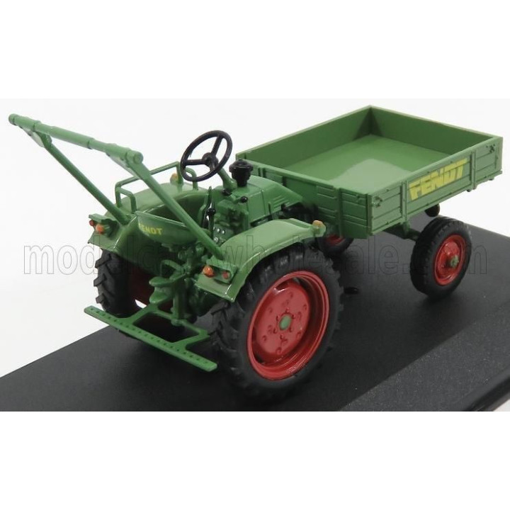 EDICOLA FENDT F220GT TRACTOR TRUCK 1958 - CON VETRINA - WITH SHOWCASE - GREEN RED 1/43