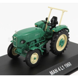 EDICOLA MAN 4L1 TRACTOR 1960 - CON VETRINA - WITH SHOWCASE - GREEN 1/43