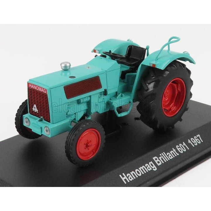 EDICOLA HANOMAG BRILLANT 601 TRACTOR GERMANY 1967 - CON VETRINA - WITH SHOWCASE - VERY LIGHT GREEN 1/43