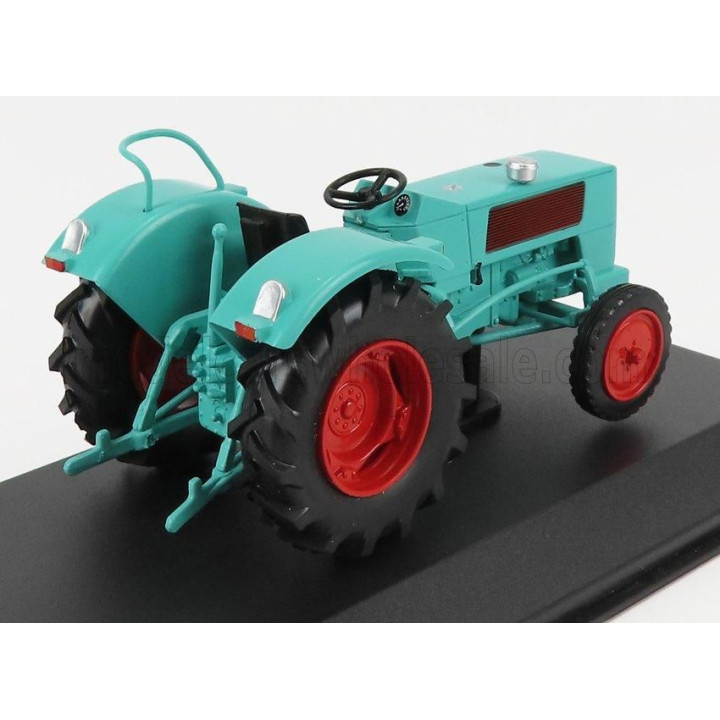 EDICOLA HANOMAG BRILLANT 601 TRACTOR GERMANY 1967 - CON VETRINA - WITH SHOWCASE - VERY LIGHT GREEN 1/43