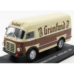EDICOLA OM FIAT LEONCINO TRUCK VAN GRUNLAND FORMAGGINO D'ORO 1959 - BROWN BEIGE 1/43
