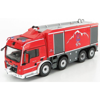 EDICOLA MAN SPECIAL BAI TGS TANKER TRUCK ITALY FRANCE 2013 - RED SILVER 1/43