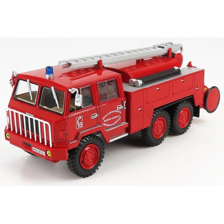 EDICOLA BERLIET FF 6X6 TANKER TRUCK FRANCE 1971 - RED 1/43